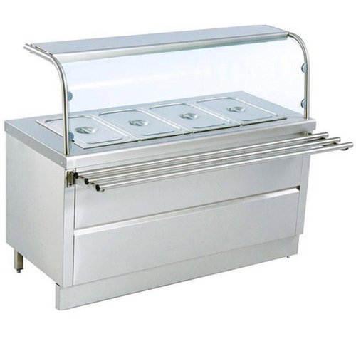 Hot Food Bain Marie With Sneeze Guard 